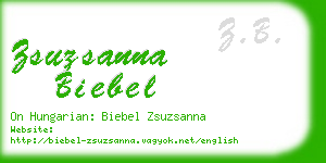 zsuzsanna biebel business card